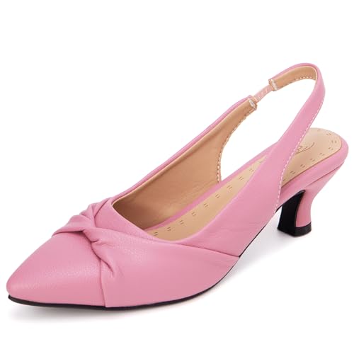 Bviennic Damen Komfort Kitten Heel Kleid Sandales Slingback Schuhe Haitang-Rot Gr 48.5 EU/51Cn Bviennic Damen Komfort Kitten Heel Kleid Sandales Slingback Schuhe Haitang-Rot Gr 48.5 EU/51Cn von Bviennic