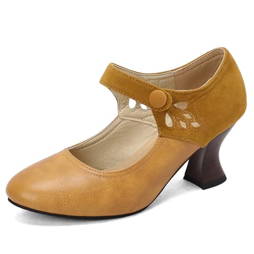 Bviennic Damen Louis Fersenpumpe 871 Gelb Gr 43 EU/45Cn Bviennic Damen Louis Fersenpumpe 871 Gelb Gr 43 EU/45Cn von Bviennic
