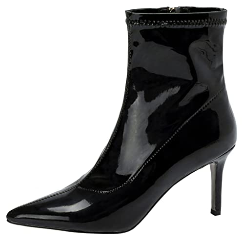 Bviennic Damen Pointed Toe Reißverschluss Stiefeletten Stiletto Winter Party Kleid Höhe Ferse Elegant Bride Stiefeletten Schwarz-Qipi Gr 41 EU-43Cn Bviennic Damen Pointed Toe Reißverschluss Stiefeletten Stiletto Winter Party Kleid Höhe Ferse Elegant Bride Stiefeletten Schwarz-Qipi Gr 41 EU-43Cn von Bviennic