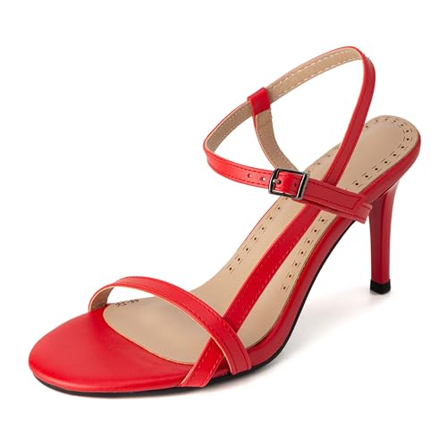 Bviennic Damen Sommer Stiletto Simple Sandals Knöchelriemchen Party Hochzeit Prom Abend Heel Rot Gr 51 EU/54Cn Bviennic Damen Sommer Stiletto Simple Sandals Knöchelriemchen Party Hochzeit Prom Abend Heel Rot Gr 51 EU/54Cn von Bviennic