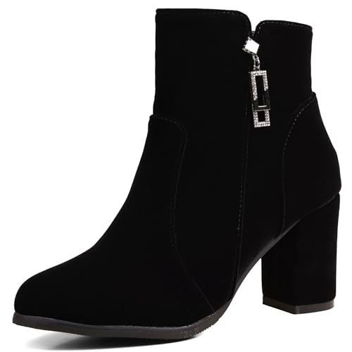 Bviennic Damen Stiefeletten Hohen Blockabsatz Simple Runde Zehen Zip Kleid Stiefeletten 2470 Schwarz Gr 49 EU/52Cn Bviennic Damen Stiefeletten Hohen Blockabsatz Simple Runde Zehen Zip Kleid Stiefeletten 2470 Schwarz Gr 49 EU/52Cn von Bviennic