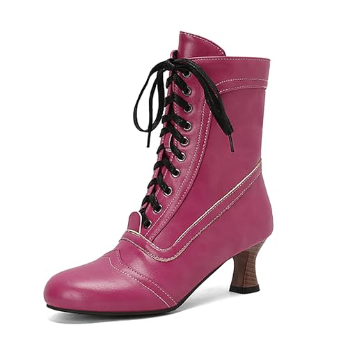 Bviennic Damen Stiefeletten Kitten Heel Elegant Runde Zehen Zip Daily 2254 Rose-Rot Gr 37 EU/38Cn Bviennic Damen Stiefeletten Kitten Heel Elegant Runde Zehen Zip Daily 2254 Rose-Rot Gr 37 EU/38Cn von Bviennic