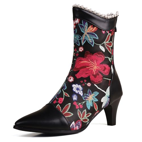 Bviennic Damen Stiefeletten Kitten Heel Komfort Pointed Toe Schnüren Kleid Stiefeletten 2178 Schwarz-Dl Gr 36 EU Bviennic Damen Stiefeletten Kitten Heel Komfort Pointed Toe Schnüren Kleid Stiefeletten 2178 Schwarz-Dl Gr 36 EU von Bviennic