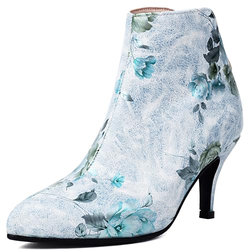 Bviennic Damen Stiefeletten Kitten Heel Mode Pointed Toe Zip Daily 2443 Blau Gr 40 EU/41Cn Bviennic Damen Stiefeletten Kitten Heel Mode Pointed Toe Zip Daily 2443 Blau Gr 40 EU/41Cn von Bviennic