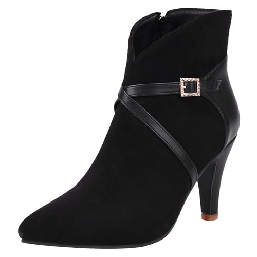 Bviennic Damen Stiefeletten Kitten Heel Mode Pointed Toe Zip Kleid Stiefeletten 2461 Schwarz Gr 36.5 EU/37Cn Bviennic Damen Stiefeletten Kitten Heel Mode Pointed Toe Zip Kleid Stiefeletten 2461 Schwarz Gr 36.5 EU/37Cn von Bviennic