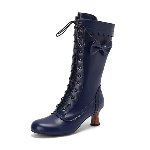 Bviennic Damen Stiefeletten Kitten Heel Mode Runde Zehen Zip Party 2260 Blau Gr 48 EU/50Cn Bviennic Damen Stiefeletten Kitten Heel Mode Runde Zehen Zip Party 2260 Blau Gr 48 EU/50Cn von Bviennic