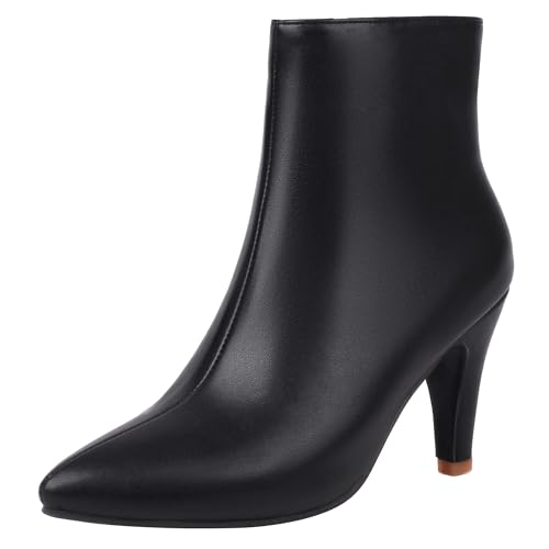 Bviennic Damen Stiefeletten Kitten Heel Simple Pointed Toe Zip Kleid Stiefeletten 2462 Schwarz Gr 33.5 EU/33Cn Bviennic Damen Stiefeletten Kitten Heel Simple Pointed Toe Zip Kleid Stiefeletten 2462 Schwarz Gr 33.5 EU/33Cn von Bviennic