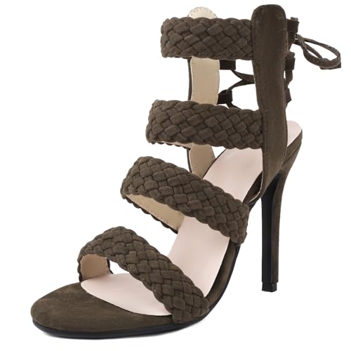 Bviennic Damen Stiletto Höhe Ferse Gladiator Sandals Mode 0748 Grün Gr 36 EU Bviennic Damen Stiletto Höhe Ferse Gladiator Sandals Mode 0748 Grün Gr 36 EU von Bviennic