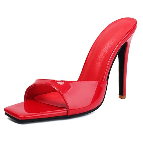 Bviennic Damen Stiletto Höhe Ferse Mules Simple 0639 Rot Gr 40.5 EU/42Cn Bviennic Damen Stiletto Höhe Ferse Mules Simple 0639 Rot Gr 40.5 EU/42Cn von Bviennic