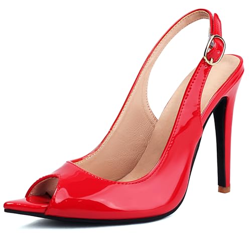 Bviennic Damen Stiletto Höhe Ferse Sandals Mode 0640 Rot Gr 40.5 EU/42Cn Bviennic Damen Stiletto Höhe Ferse Sandals Mode 0640 Rot Gr 40.5 EU/42Cn von Bviennic