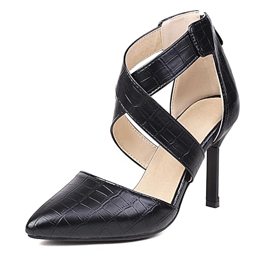 Bviennic Damen Stiletto Höhe Ferse Sandals Mode 0716 Schwarz Gr 36.5 EU/37Cn Bviennic Damen Stiletto Höhe Ferse Sandals Mode 0716 Schwarz Gr 36.5 EU/37Cn von Bviennic