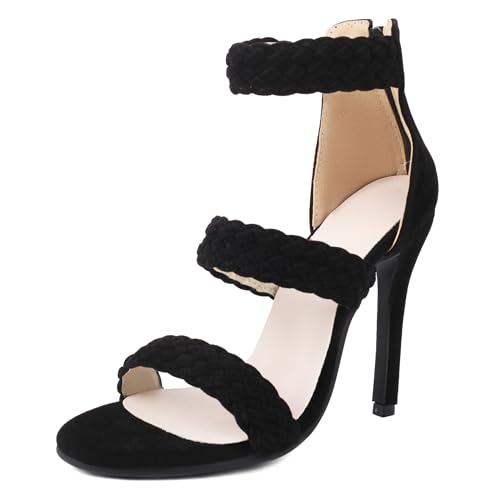 Bviennic Damen Stiletto Höhe Ferse Sandals Simple 0750 Schwarz Gr 40.5 EU/42Cn Bviennic Damen Stiletto Höhe Ferse Sandals Simple 0750 Schwarz Gr 40.5 EU/42Cn von Bviennic