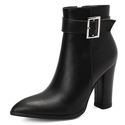 Bviennic Mode Chelsea Damen Hohen Blockabsatz Pointed Toe Stiefeletten Buro Kleid Winter Warm Warm Bride Hochzeit Stiefeletten Schwarz Gr 44 EU-46Cn Bviennic Mode Chelsea Damen Hohen Blockabsatz Pointed Toe Stiefeletten Buro Kleid Winter Warm Warm Bride Hochzeit Stiefeletten Schwarz Gr 44 EU-46Cn von Bviennic