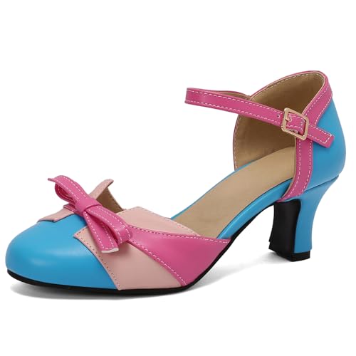 Damen Blockabsatz Heel Sandals 692 Blau Gr 39 EU/40Cn von Bviennic