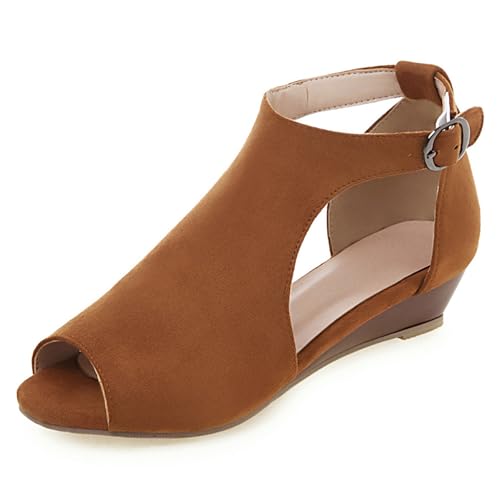 Damen Mid Keilabsatz Sandals Mode 0568 Gelb Gr 36.5 EU/37Cn Damen Mid Keilabsatz Sandals Mode 0568 Gelb Gr 36.5 EU/37Cn von Bviennic