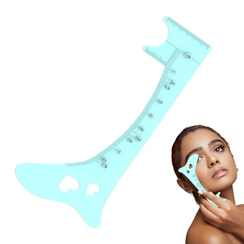 Bvizyelck Augenbrauen-Mapping-Lineal, Silikon-Augenbrauen-Mapping-Vorlage – Make-up-Anleitungswerkzeug, Augenbrauen-Positionierungslineal, professionelles Augen-Make-up-Werkzeug für Damen, Mädchen, von Bvizyelck