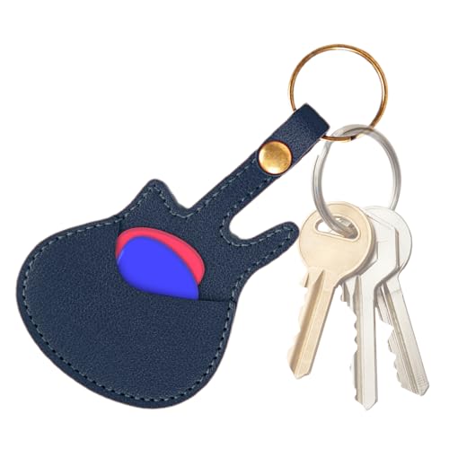 Bvizyelck Guitar Pick Halter Case, Gitarren -Pick -Tasche - PU Leder Plectrums Bag - Tragbarer Plectrum Organizer Ledertasche für Musiker, Musikspieler von Bvizyelck