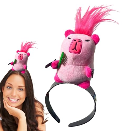 Bvizyelck Haarspangen für Mädchen, Frauen, lustige Haarspange - Frauen Mädchen Haarspange Gefüllte Capybara-Form,Modische Kopfbedeckung für Teenager-Mädchen mit lebendigem Ausdruck für Make-up, von Bvizyelck