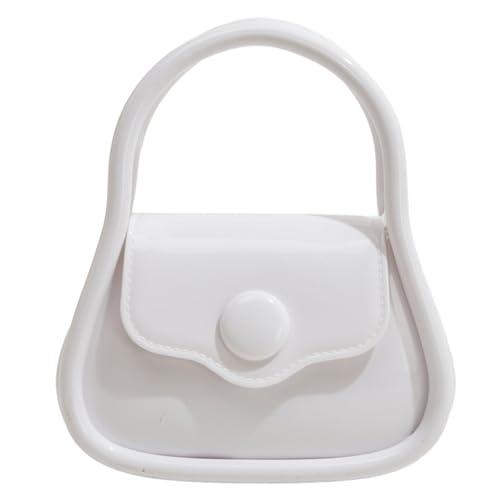 Bvizyelck Jelly Geldbörse, kleine modische Schultertasche mit Tragegriff oben – Damenmode, transparente Kristall-Geldbörse für Dating, Reisen, Einkaufen von Bvizyelck