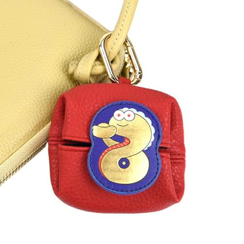 Bvizyelck Mascot Snake Kleingeldbeutel,Snake Kleingeldbeutel | Chinesisches Maskottchen Kleingeldbeutel Schlangengeldbörse - Vielseitige Aufbewahrung für Geldbörse, Rucksack, Umhängetasche, Ornament von Bvizyelck
