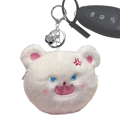 Bvizyelck Tier-Geldbörse, süße Münztasche | Plüschtier Schlüsselanhänger Geldbörse Tasche Münzbörse,Helle tragbare Münzgeldbeutel-Schlüsselanhänger-Rucksack-Dekoration für Goodie-Bag-Füller von Bvizyelck