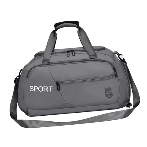 Bvizyelck Turnbeutel Reisetasche | Sporttasche Turnbeutel - Gym Duffle Bag für Herren Wasserdicht Große Kapazität mit mehreren Taschen für Outdoor, grau, Refer to description, Unisex von Bvizyelck