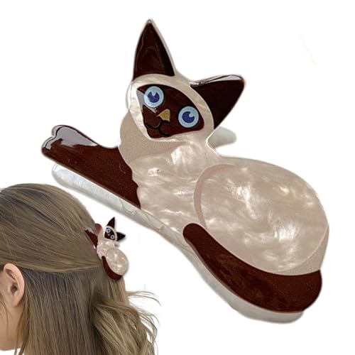 Haarklammer Niedliche Katzen Damen Haarspangen Acryl Rutschfeste Haarklammern Katzen Haarspangen Mode Haarklauenclip Kiefer Clips Frauen Haargreifer Haarkrallen Für Dickes Dünnes Haar von Bvizyelck