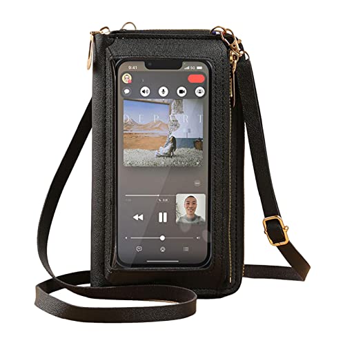 Handy Umhängetasche Damen Touchscreen Handytasche Zum Umhängen Damen Handtasche Mit Verstellbarem Schultergurt Und Kartenfächern Touchscreen Handy Schultertasche Damen Geldbörse Umhängetasche von Bvizyelck