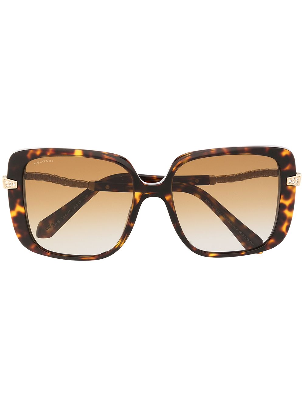 Bvlgari Sonnenbrille mit Oversized-Gestell - Braun von Bvlgari