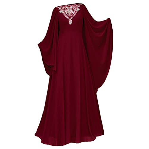 Muslimisches Gebetskleid für Frauen, locker Bedruckt, hohe Taille, langes Kleid mit Swing-Ärmeln, islamische Hijab-Robe von Bvsbpk