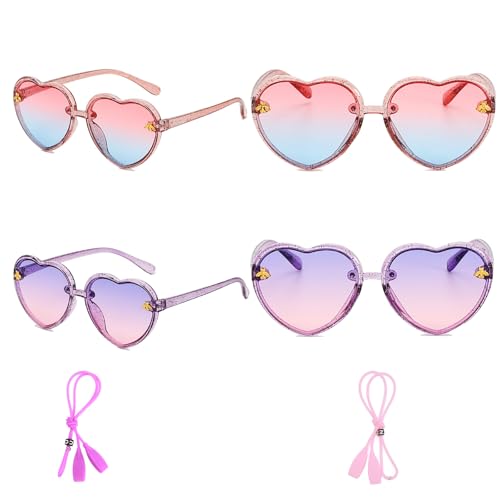 Bvxchg 2 Stück Kinder Herz Sonnenbrille,Modetrend Farbverlauf Herzbrille Strand Urlaub Weihnachten Halloween Karneval Zubehör Bvxchg 2 Stück Kinder Herz Sonnenbrille,Modetrend Farbverlauf Herzbrille Strand Urlaub Weihnachten Halloween Karneval Zubehör von Bvxchg