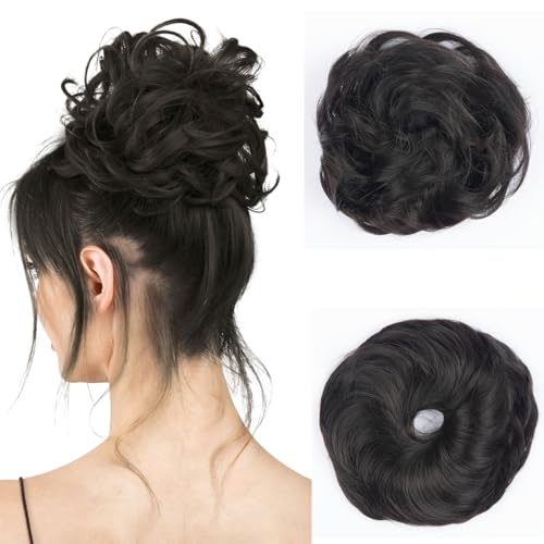 BwelsZJ Haarteil, lockig, gewellt, mit Gummizug, für Damen und Mädchen, natürliches Haar, hitzebeständige Fasern, voluminöses Haar von BwelsZJ