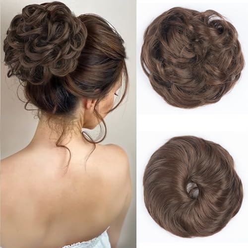 BwelsZJ Haarteil, lockig, gewellt, mit Gummizug, für Damen und Mädchen, natürliches Haar, hitzebeständige Fasern, voluminöses Haar von BwelsZJ