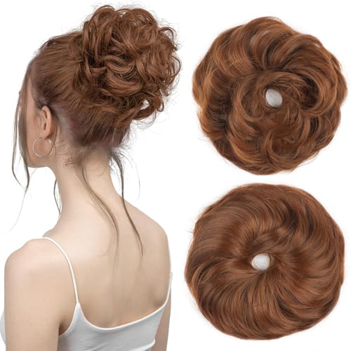 BwelsZJ Haarteil, lockig, gewellt, mit Gummizug, für Damen und Mädchen, natürliches Haar, hitzebeständige Fasern, voluminöses Haar von BwelsZJ