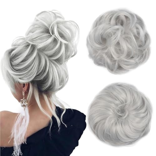 BwelsZJ Haarteil, lockig, gewellt, mit Gummizug, für Damen und Mädchen, natürliches Haar, hitzebeständige Fasern, voluminöses Haar von BwelsZJ