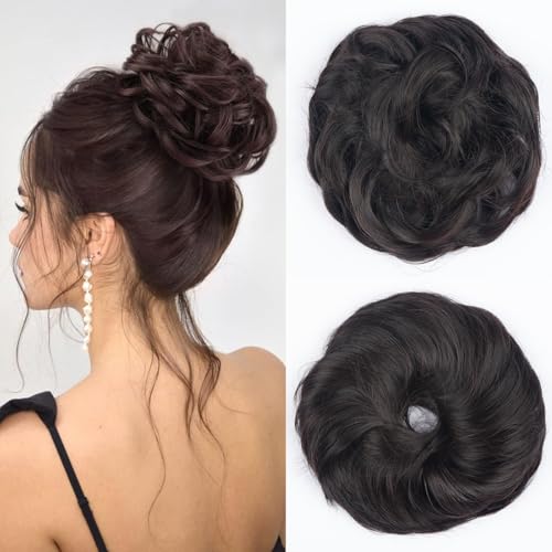 BwelsZJ Haarteil, lockig, gewellt, mit Gummizug, für Damen und Mädchen, natürliches Haar, hitzebeständige Fasern, voluminöses Haar von BwelsZJ