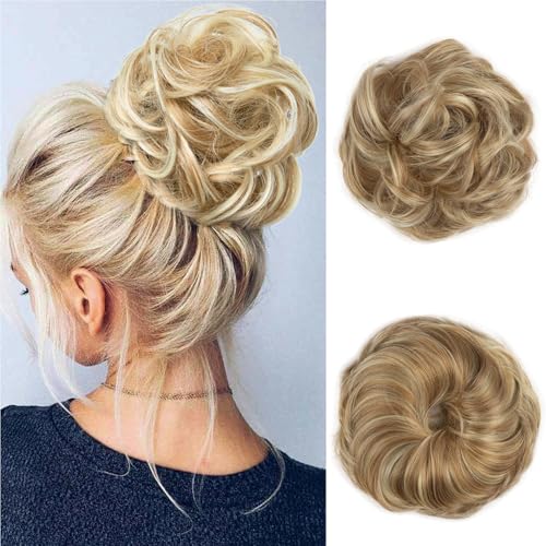 BwelsZJ Haarteil, lockig, gewellt, mit Gummizug, für Damen und Mädchen, natürliches Haar, hitzebeständige Fasern, voluminöses Haar von BwelsZJ