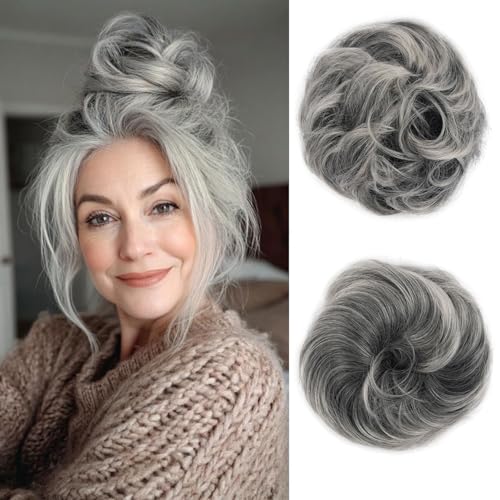 BwelsZJ Haarteil, lockig, gewellt, mit Gummizug, für Damen und Mädchen, natürliches Haar, hitzebeständige Fasern, voluminöses Haar von BwelsZJ