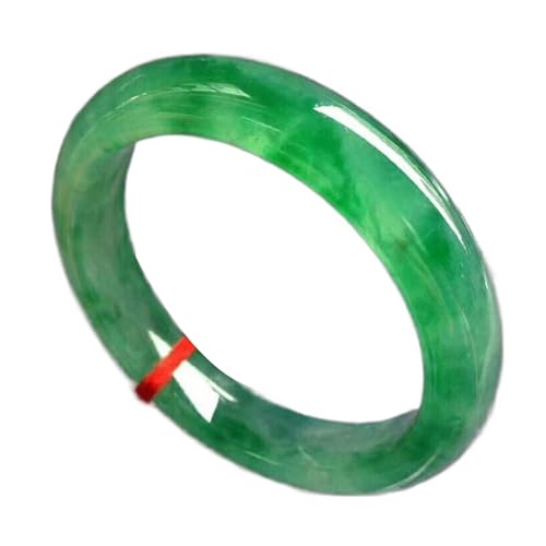 Armreif aus echter grüner Jade für Damen, natürlicher Jadeit, Armreif mit Schmuckschatulle, Einheitsgröße, Achat von Bwesfy