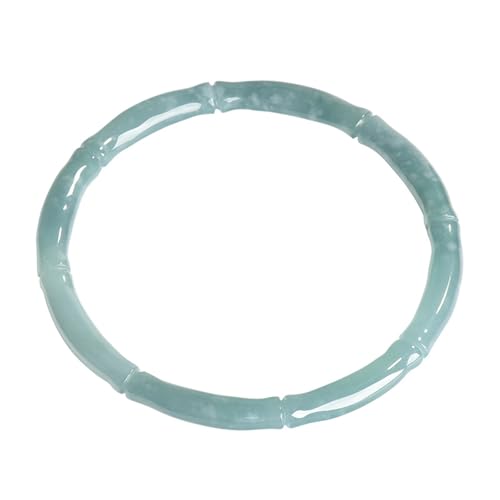 Blauer Bambus-Armreif, rund, Jadeit-Armband aus natürlichem Jadeit, für Damen, mit Zertifikat, 58 mm von Bwesfy