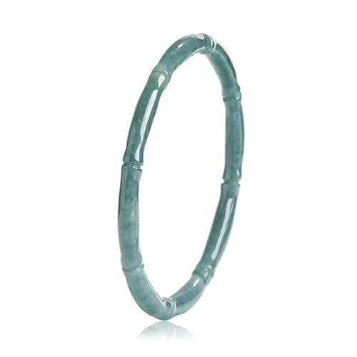 Blauer Bambus-Armreif, rund, Jadeit-Armband aus natürlichem Jadeit, für Damen, mit Zertifikat, 63mm von Bwesfy