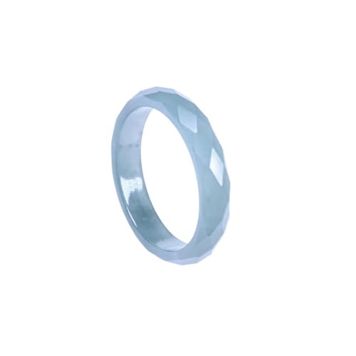 Blauer Jade-Bandring, natürlich, handgeschnitzt, facettiert, Jadeit, Ehering für Damen und Herren, Einheitsgröße, Achat Blauer Jade-Bandring, natürlich, handgeschnitzt, facettiert, Jadeit, Ehering für Damen und Herren, Einheitsgröße, Achat von Bwesfy