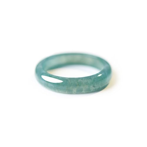 Blauer Jade-Ring für Damen und Herren, chinesischer natürlicher Glücksschmuck, Jadeit-Ringe, Einheitsgröße, Achat von Bwesfy