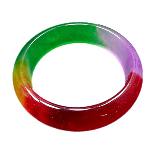 Bunter Jade-Armreif für Damen, Quarz-Jade-Edelstein-Armband mit Schmuckschatulle, Einheitsgröße, Achat von Bwesfy