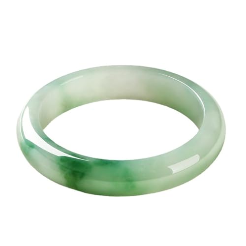 Burmesischer Armreif aus echter grüner Jade für Damen, natürlicher Jadeit-Armreif mit Schmuckschatulle, Einheitsgröße, Achat von Bwesfy