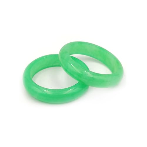Bwesfy 2 x hellgrüne Jade-Ringe für Damen, Edelstein, stapelbar, Ewigkeitsring, Jadeit, Einheitsgröße, Achat Bwesfy 2 x hellgrüne Jade-Ringe für Damen, Edelstein, stapelbar, Ewigkeitsring, Jadeit, Einheitsgröße, Achat von Bwesfy