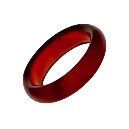 Bwesfy Bunte Jade-Bandringe für Damen, Achat, Chalcedon, Edelstein, stapelbar, Ewigkeitsringe, Einheitsgröße, Achat von Bwesfy