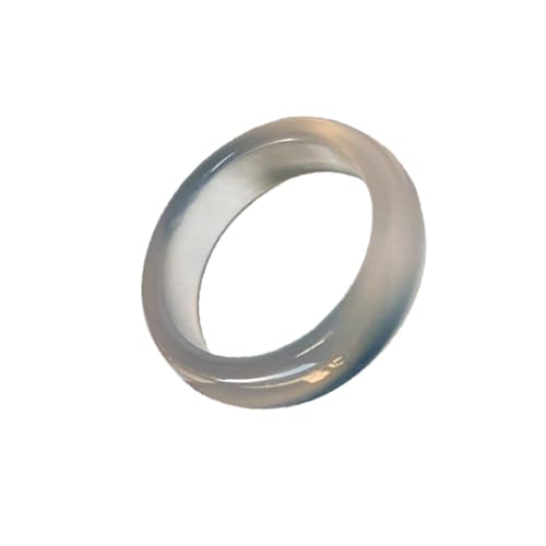 Bwesfy Bunte Jade-Bandringe für Damen, Achat, Chalcedon, Edelstein, stapelbar, Ewigkeitsringe, Einheitsgröße, Achat von Bwesfy