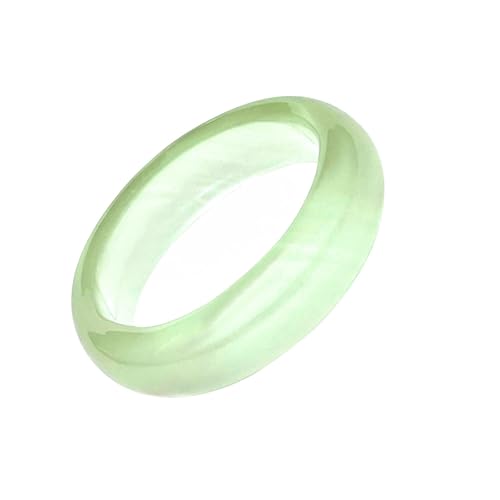 Bwesfy Bunte Jade-Bandringe für Damen, Achat, Chalcedon, Edelstein, stapelbar, Ewigkeitsringe, Einheitsgröße, Achat von Bwesfy