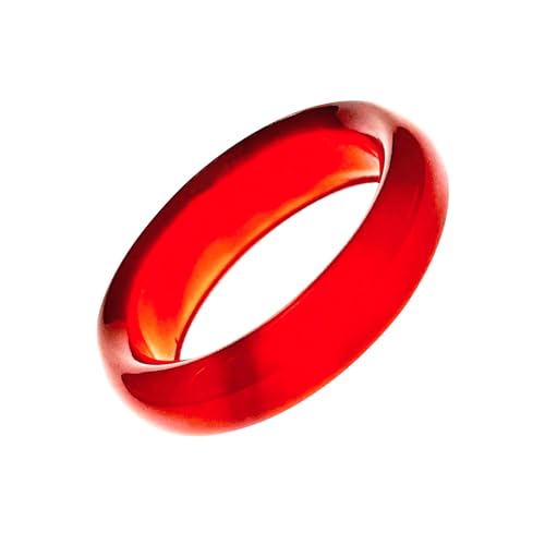 Bwesfy Bunte Jade-Bandringe für Damen, Achat, Chalcedon, Edelstein, stapelbar, Ewigkeitsringe, Einheitsgröße, Achat von Bwesfy